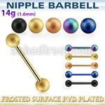nptfo5 barbell pezon acero 316l anodizado bolas acero esmerilado 5mm lados venta