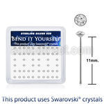 ny14cxsw 925 silver nose studs swarovski crystal