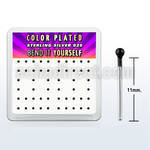 nykbbx1 caja display 52 piercing nariz doblar tu mismo plata 925 0 6mm bola 1mm negro venta