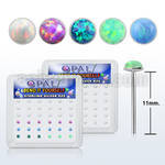 nyo2 caja 36 piercing nariz doblar tu mismo plata 925 0 6mm opalos sinteticos redondos 2mm distribuidor mayorista