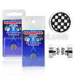 pkmp15 plug falso magnetico acero quirurgico logo cuadros 8mm 1 pieza distribuidor mayorista