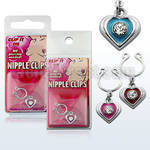 pknp23 surtido piercing falsos piercing clip pezon falso corazon color colgado centro cristal claro 1 pieza distribuidor mayorista