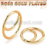 rssea18 rose gold plated silver seamless nose ring moon