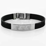 sbb42 brazalete goma acero inoxidable tres triskel mate distribuidor