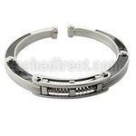 sbr44 brazalete acero inoxidable brillo espejo bisagras esposa fibra carbono negro al por mayor