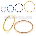 selt22 pvd plated 316l steel seamless nose ring