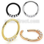 sgtsh28 pvd plated steel hinged segment ring cnc cz side