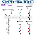 snpod11 barbell pezon estribo acero quirurgico bolas 5mm perlas falsas mayorista