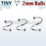 speb2 espiral ceja acero quirurgico 1mm bolas 2mm venta