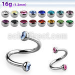 spehjb3 espiral ceja acero quirurgico bolas media joya bisel 3mm mayorista