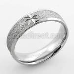 sr328 anillo acero inoxidable mate diamante cortado asterisco venta