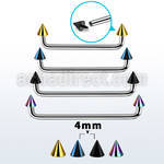 suditcn4 barbell superficial industrial acero quirurgico rosca interna 90 grados conos pvd 4mm distribuidor