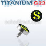 talg6 microdermal titanio g23 disco 4mm logo dolar amarillo rosca interna base microdermal 2mm 2 5mm mayorista