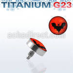 talg8 microdermal titanio g23 disco 4mm logo murcielago fondo rojo rosca interna base microdermal 2mm 2 5mm mayorista