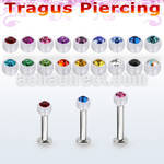 tlbajb3 labret tragus acero 316l base redonda 2 5mm tragus piercing 3mm bola bio flexible cristal bisel al por mayor