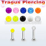 tlbuvb3 labret tragus acero 316l base redonda 2 5mm tragus piercing bola acrilica 3mm venta