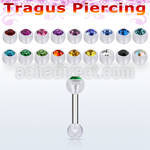 trg37 barbell tragus acero quirurgico bola bio flex 4mm bola acrilica 3mm distribuidor mayorista