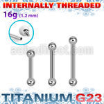 ubbeb25i titanium g23 internal barbell balls