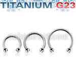 ucbb3 titanium g23 circular barbell 14g two 3mm balls