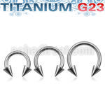 ucbcn4 titanium g23 circular barbell 14g two 4mm cones