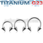 ucbecn4 titanium g23 circular barbell 16g two 4mm cones
