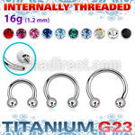 ucbejb3i titaniumg23 internal circular barbell 3mm jewelball