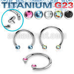 ucbfbih titanium g23 circular barbell flat crystals internal
