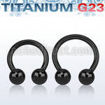 ucbrt12 barbell circular titanio g23 anodizado negro 2mm bolas 6mm rosca externa al por mayor