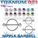 ujbnpe5 pezonera redonda acero quirurgico barbell titanio g23 bolas joya 5mm cristal bisel al por mayor