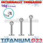 ulbb25i titanium g23 internal labret ball