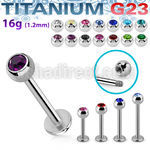 ulbc4s titanium g23 labret 16g 4mm bezel set