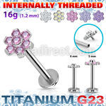ulbin10 titanium g23 internally threaded labret 7 cz