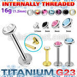 ulbin11 titanium g23 internally threaded labret 3to5 crystal