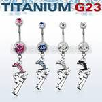 umcd358 piercing ombligo titanio g23 bolas joya bisel 5 8mm pistola cristal 10mm distribuidor