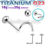 unswnord titanium threadless push pin nose screw half ball
