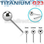 upinb titanium threadless push pin top ball