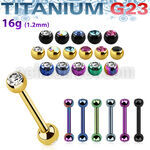 utbbe2c barbell ceja titanio g23 anodizado bolas joya bisel 3mm mayorista