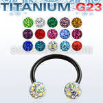 utcbefr4 barbell circular titanio g23 anodizado bolas multi cristal ferido 4mm distribuidor