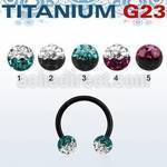 utcbfr5e barbell circular titanio g23 anodizado bolas multi cristal 5mm colores distribuidor