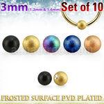 xdpfobt3 set unidades bolas acero anodizado superficie efecto esmerilado aros bola presion