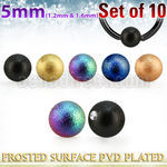 xdpfobt5 set unidades bolas acero anodizado superficie efecto esmerilado aros bola presion