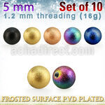 xfobt5s pack 10 bola acero 316l pvd 5mm superficie efecto esmerilado rosca distribuidor