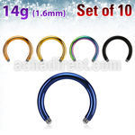 xtcb14g pack 10 barras barbell circular acero 316l anodizado rosca 1 14mm al por mayor