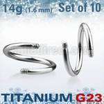 xusp14g pack 10 barras espiral titanio g23 brillo espejo 8mm 10mm al por mayor