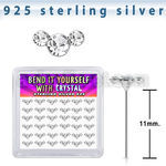 yxcuac36 silver bend it yourself nose studs 22g clear 36