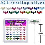 yxcuam36 silver bend it yourself nose studs 22g colors 36