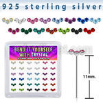 yxcubm36 silver bend it yourself nose studs 22g colors 36